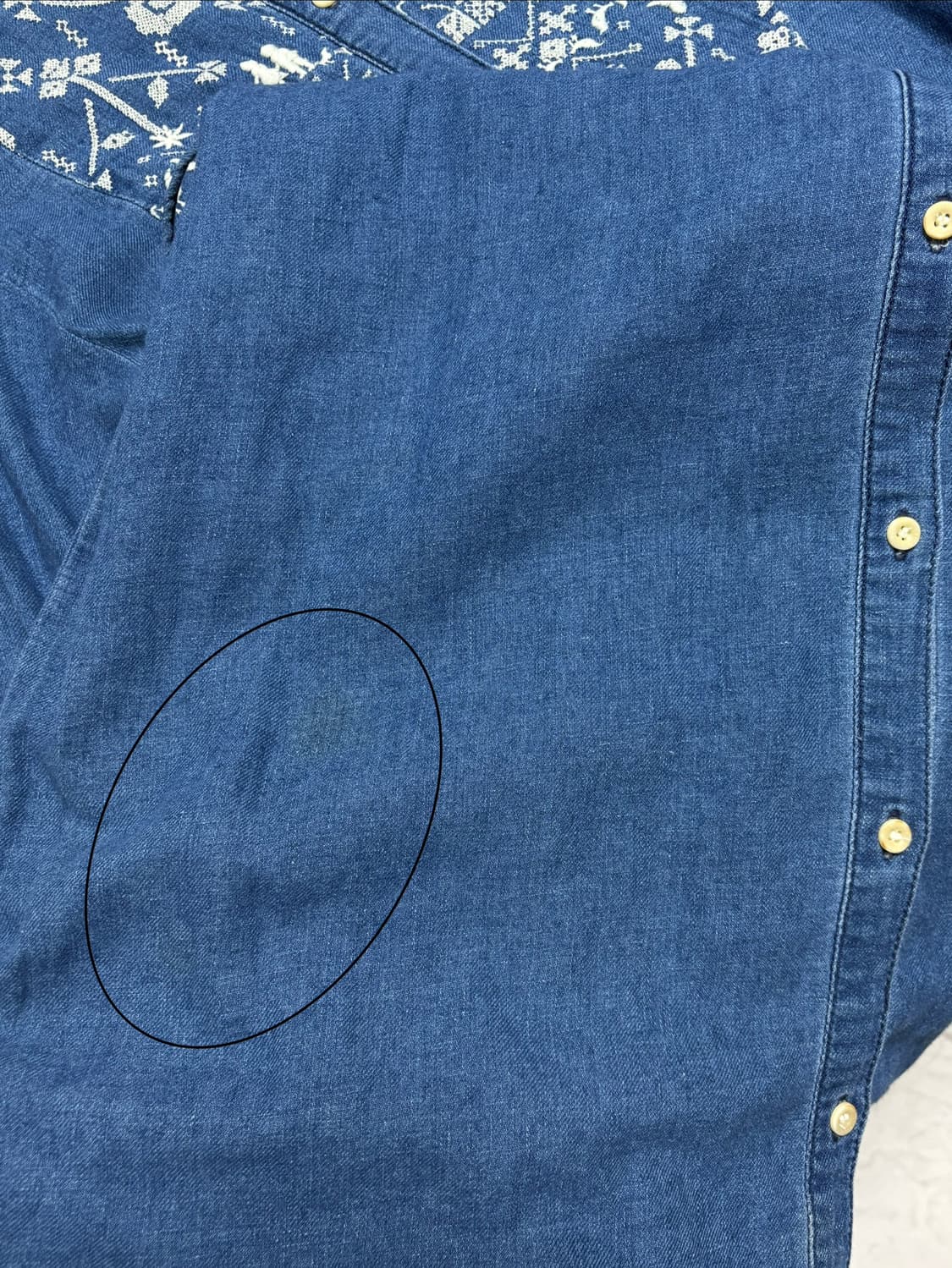 써스데이 아일랜드 자수 데님 원피스 상품이미지4