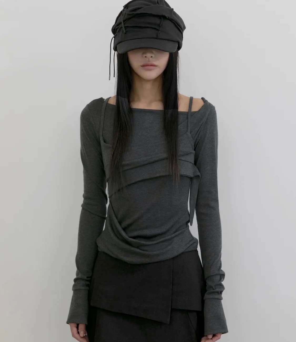 플레어업 롱 슬리브 챠콜 상품이미지1