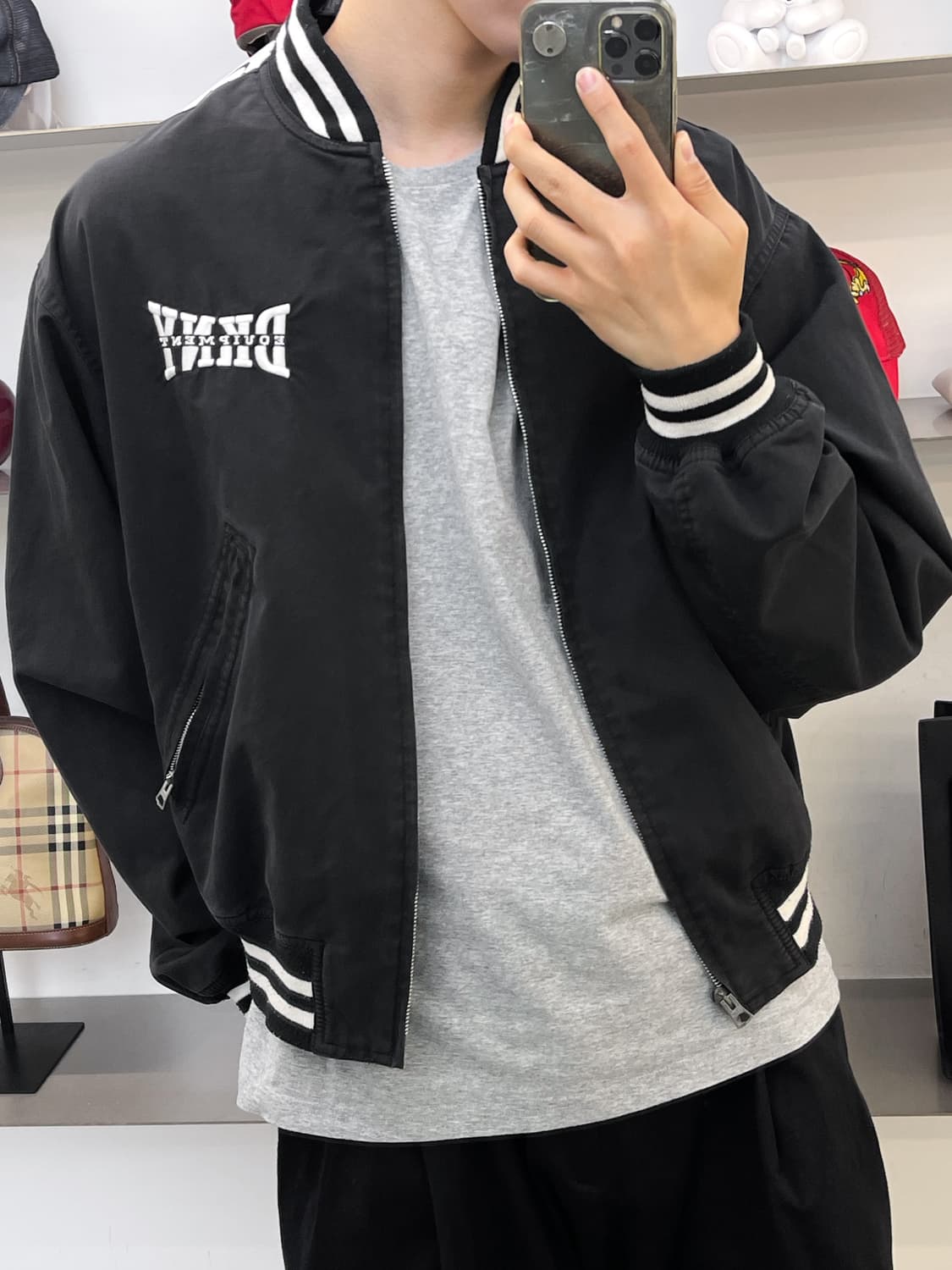 Dkny 백 로고 쇼트 봄버 자켓 상품이미지3