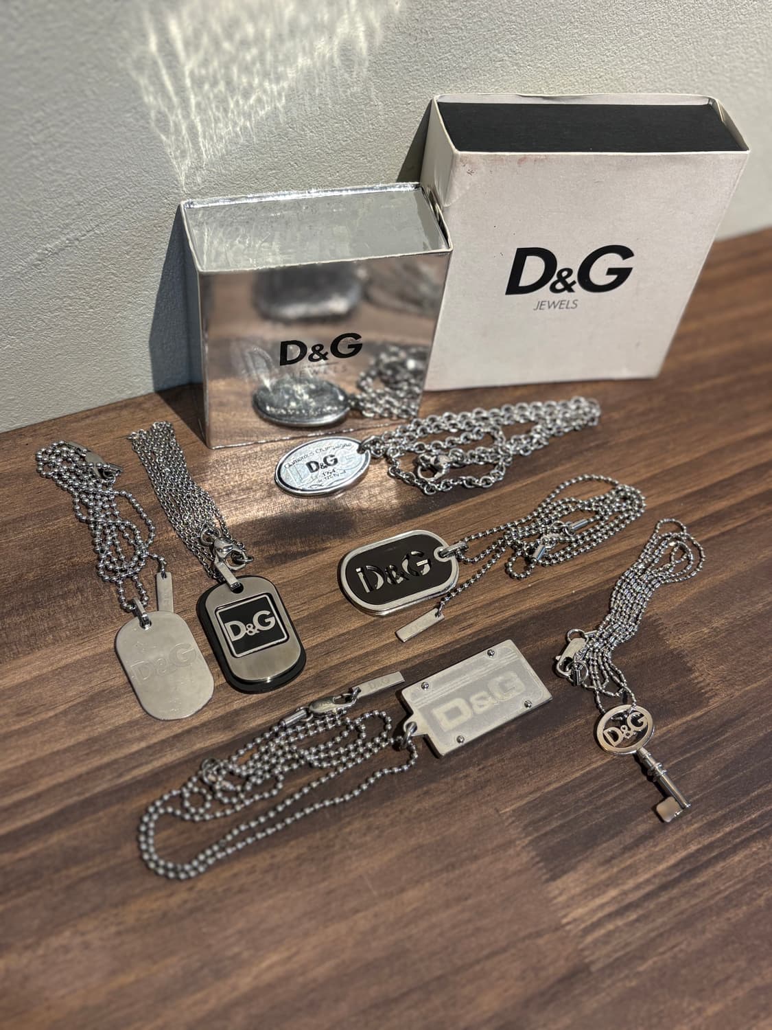 돌체앤가바나 도그태그 실버 목걸이 y2k 상품이미지1