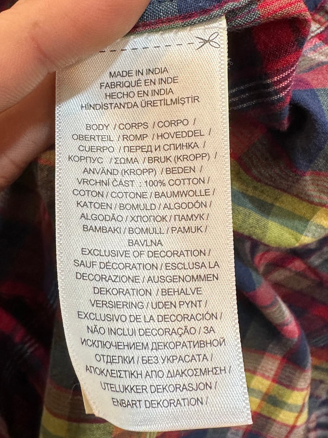 폴로 랄프로렌 인디언 마드라스 체크 린넨 셔츠 L 상품이미지8