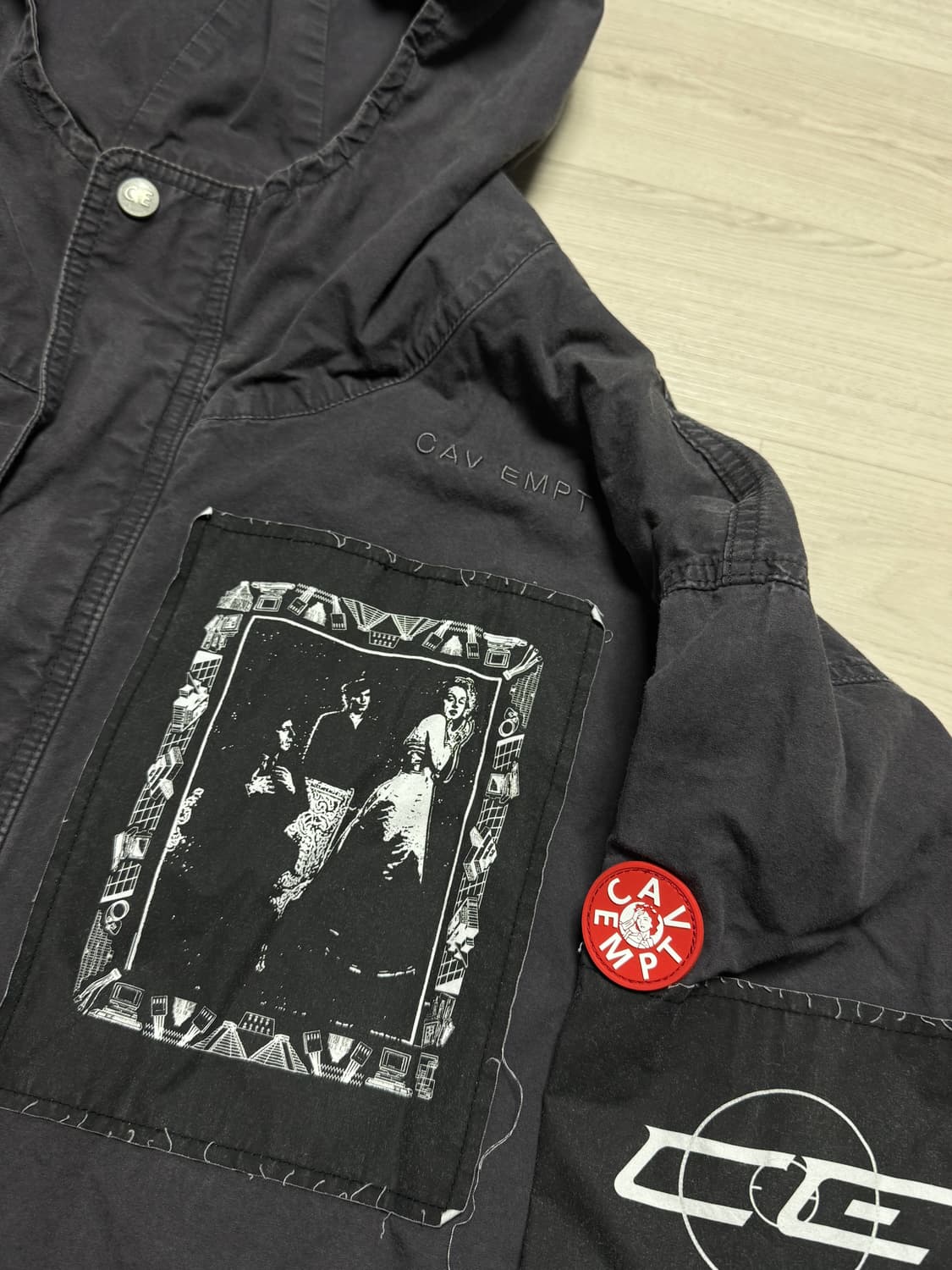 카브엠트 패치드 집 후드 자켓 블랙 상품이미지3