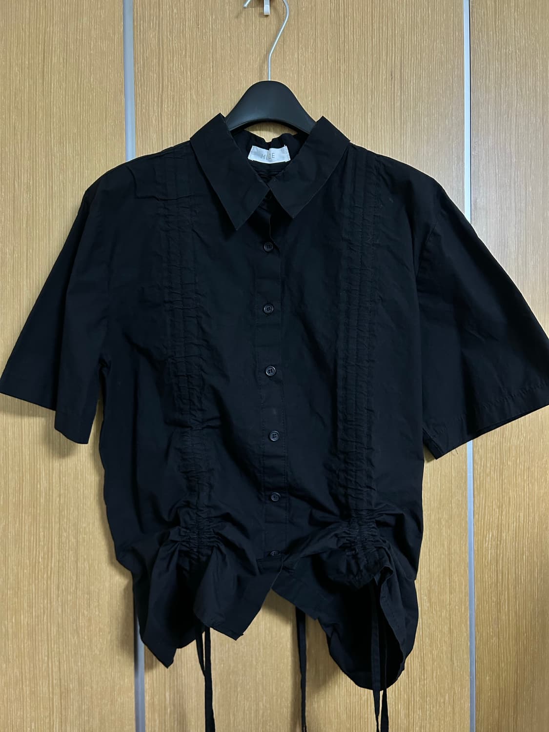 블랙 셔링셔츠 상품이미지1