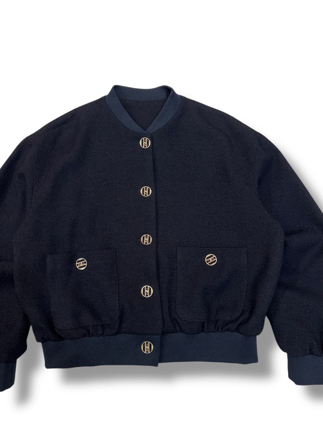 버튼 디테일 우먼스 딥네이비 블루종 자켓 (M)  상품이미지2