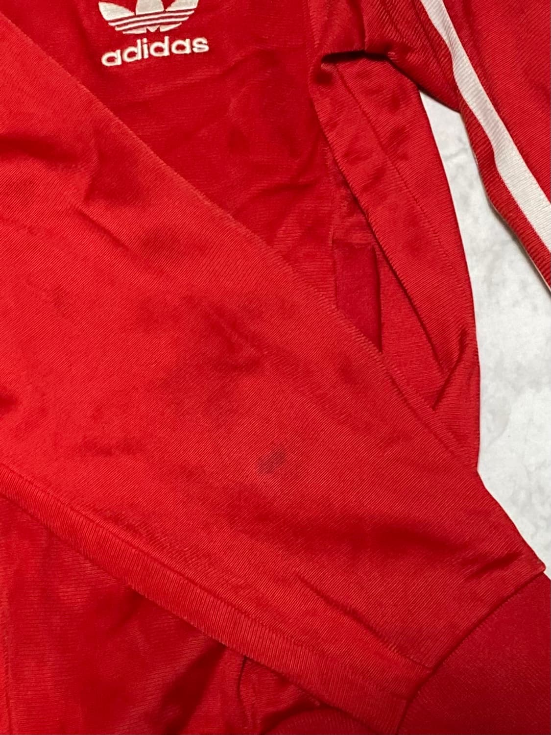 아디다스 삼선 트랙탑 레드 여성 90 상품이미지4