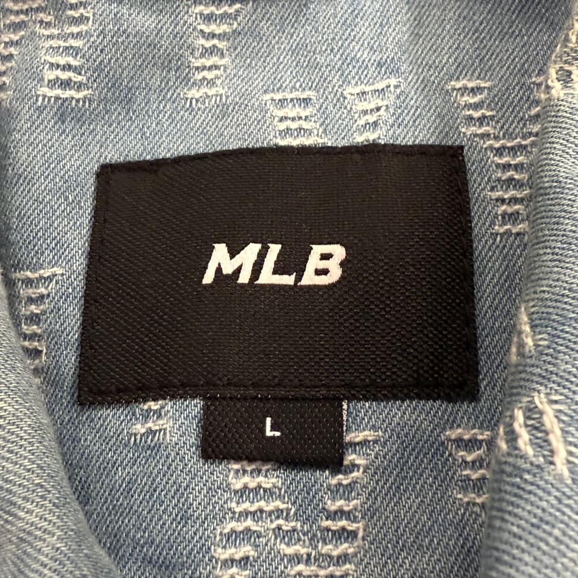 [ 정품/L ] MLB 클래식 모노그램 자카드 데님 셔츠 b15 상품이미지5