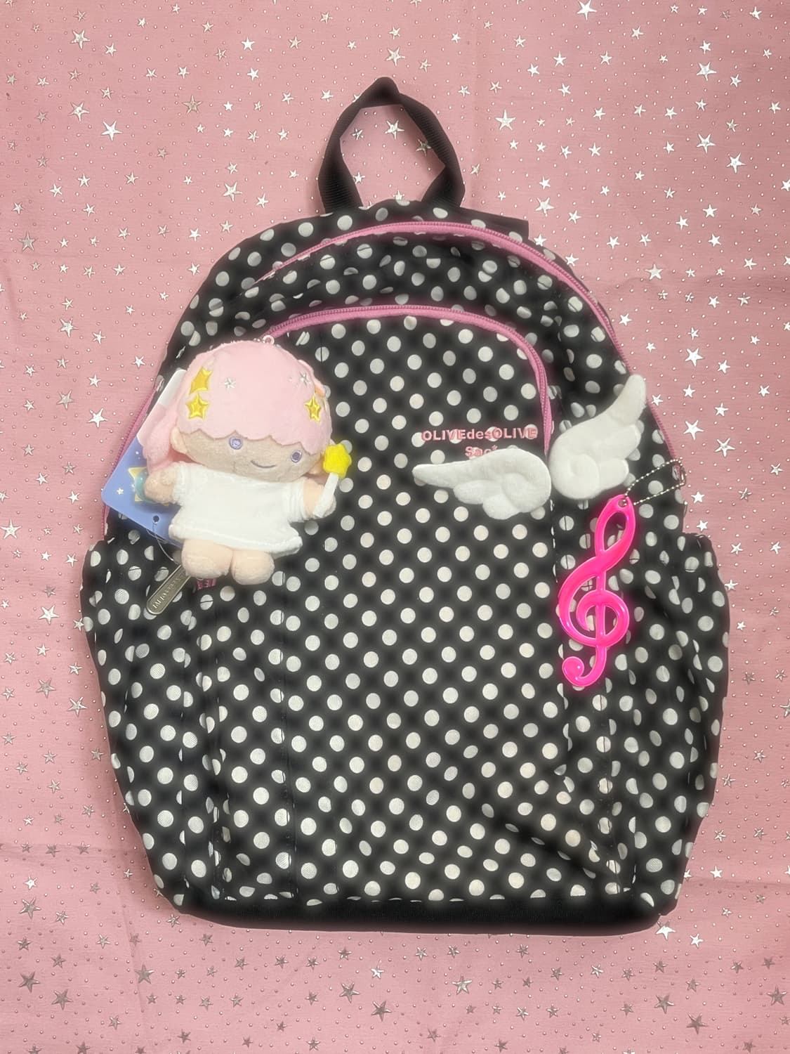 블랙 도트 백팩 🎀 상품이미지2