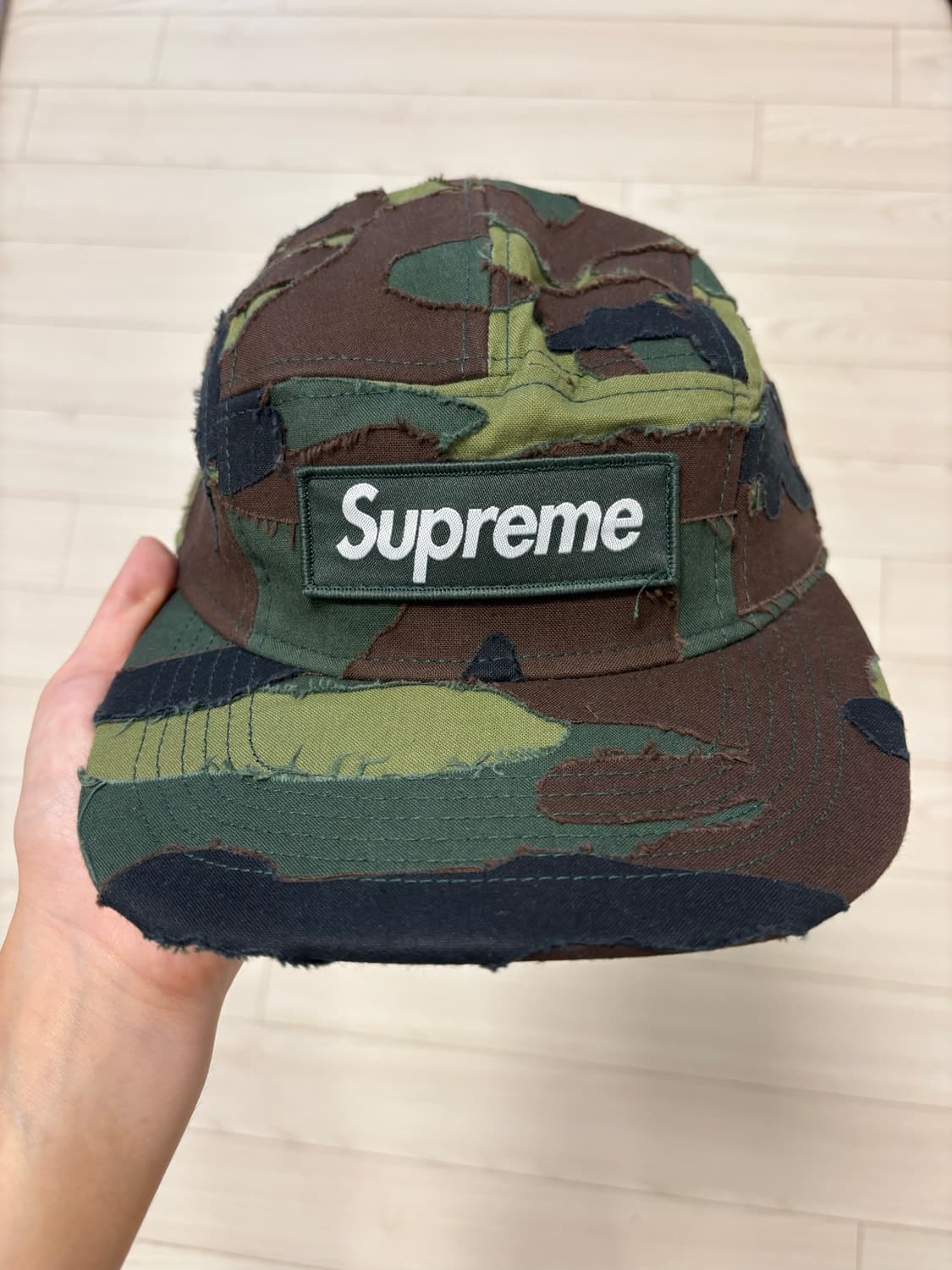 Supreme Layered Camo Camp Cap 우드랜드카모 상품이미지1