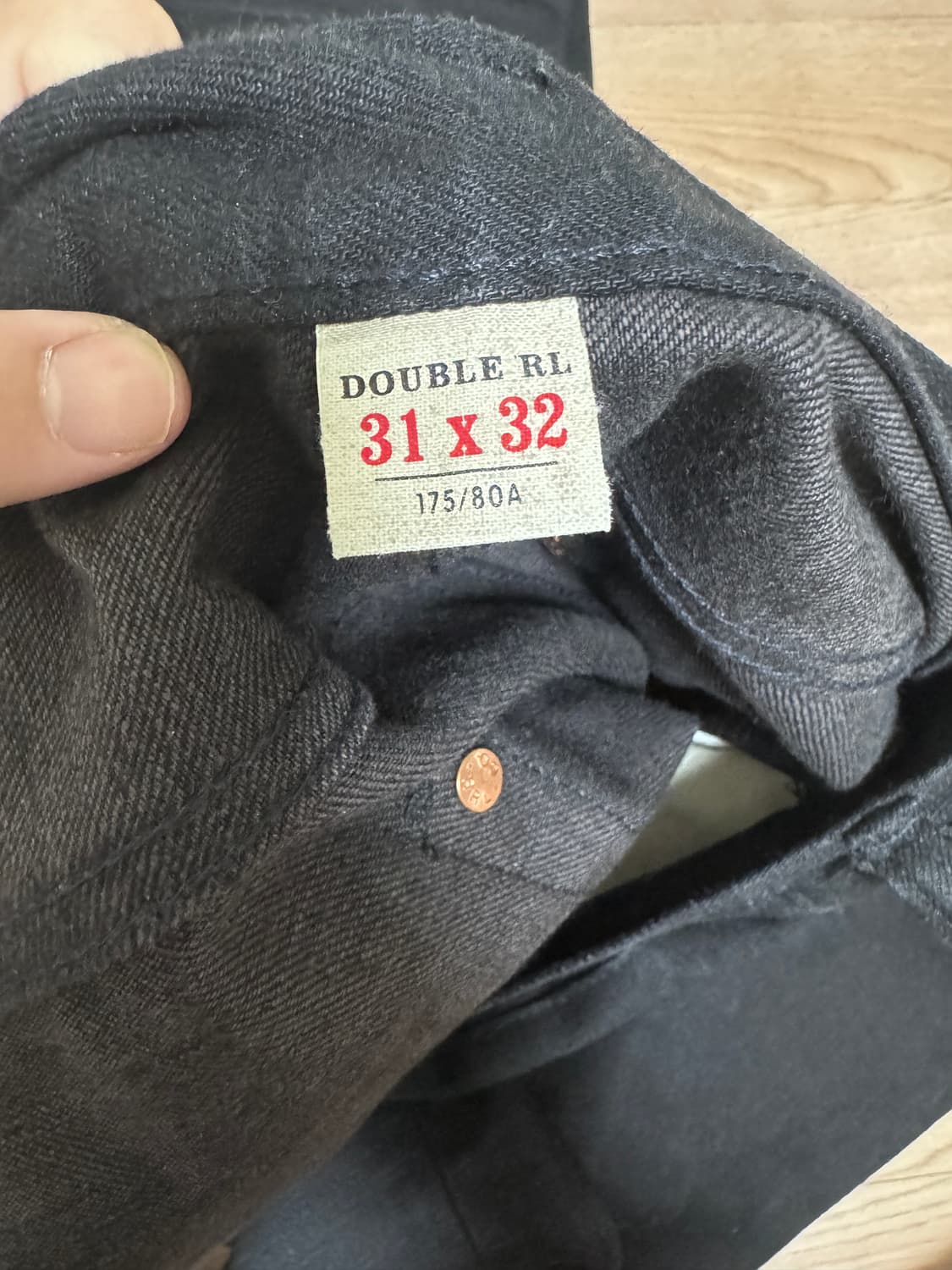 RRL 더블알엘 빈티지파이브포켓 블랙온블랙 31x32 빈파포 블온블 상품이미지5