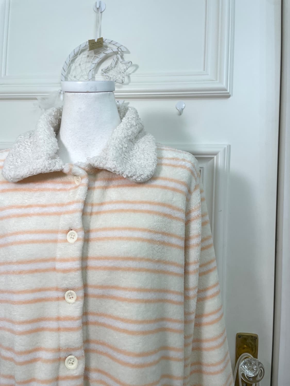 coral ivory stripe fur point homewear 상품이미지6