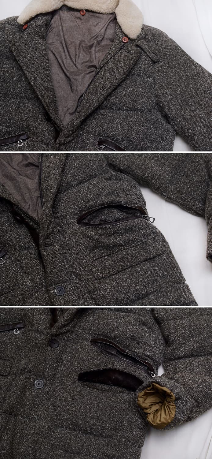 시리즈 (series) 라파예트 양털카라 트위드 다운패딩 자켓 (100) 상품이미지9