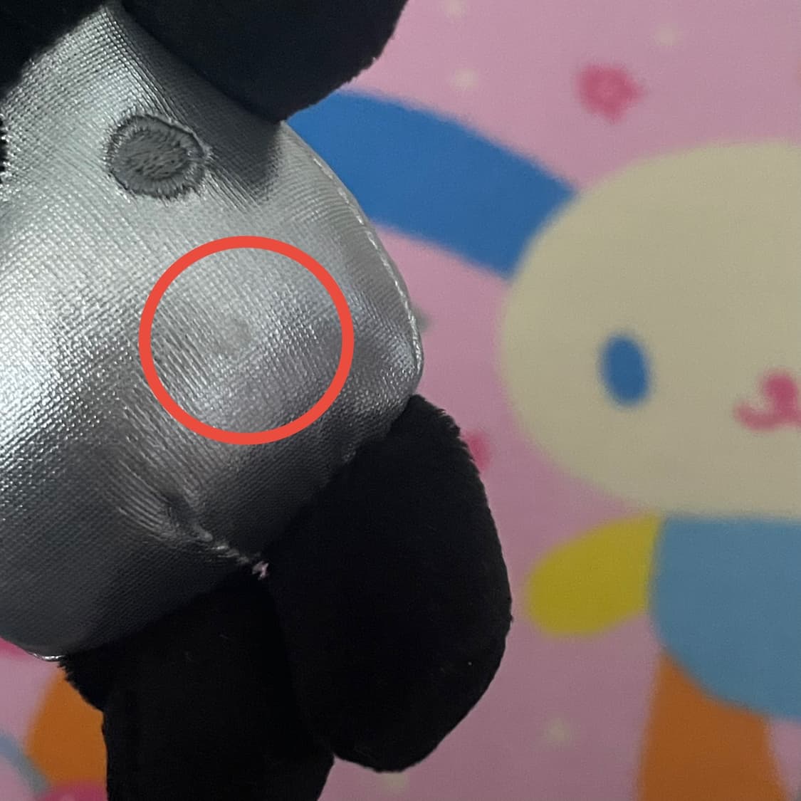 산리오 아베일 한정판 블랙키티 마스코트 인형 실버 상품이미지3