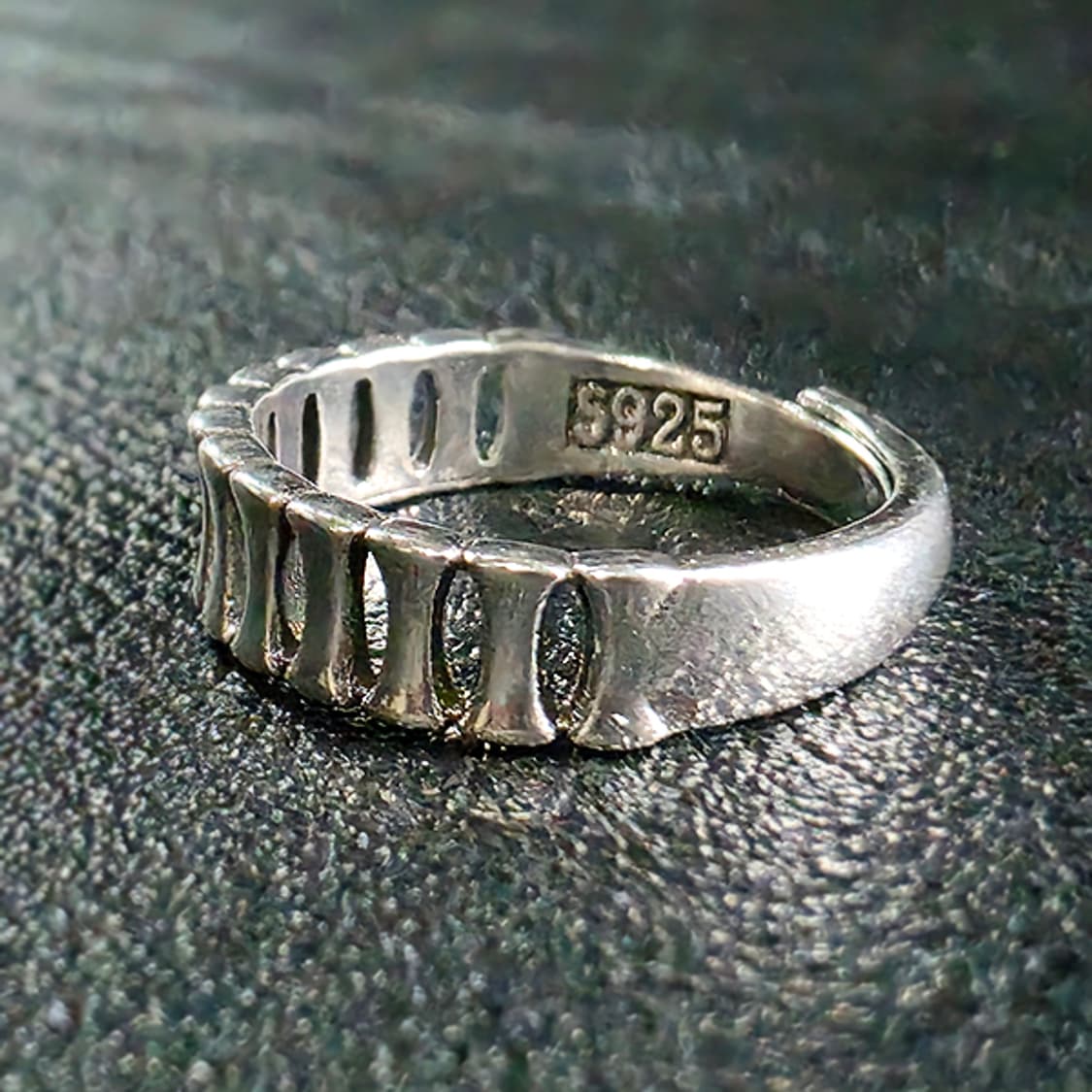 Duat 실버 남자 엔틱 빈티지 명품 고대 뼈 반지 상품이미지3