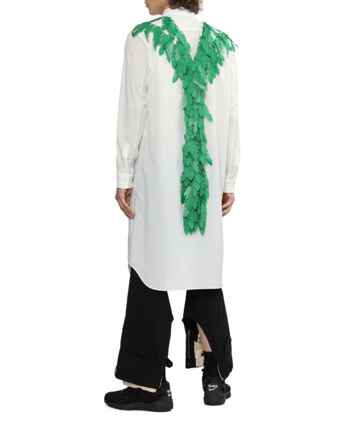 새상품 꼼데가르송 옴므플러스 리프 화이트 롱셔츠 M 상품이미지6