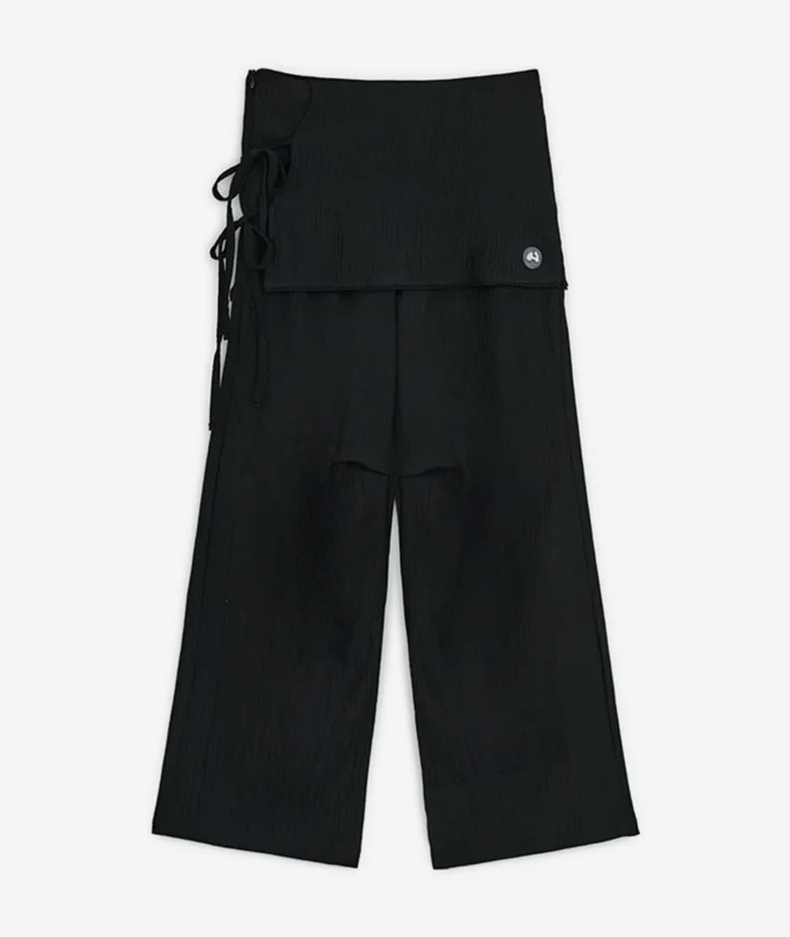 새상품 허그유어스킨 스커트 레이어드 팬츠 블랙 상품이미지1