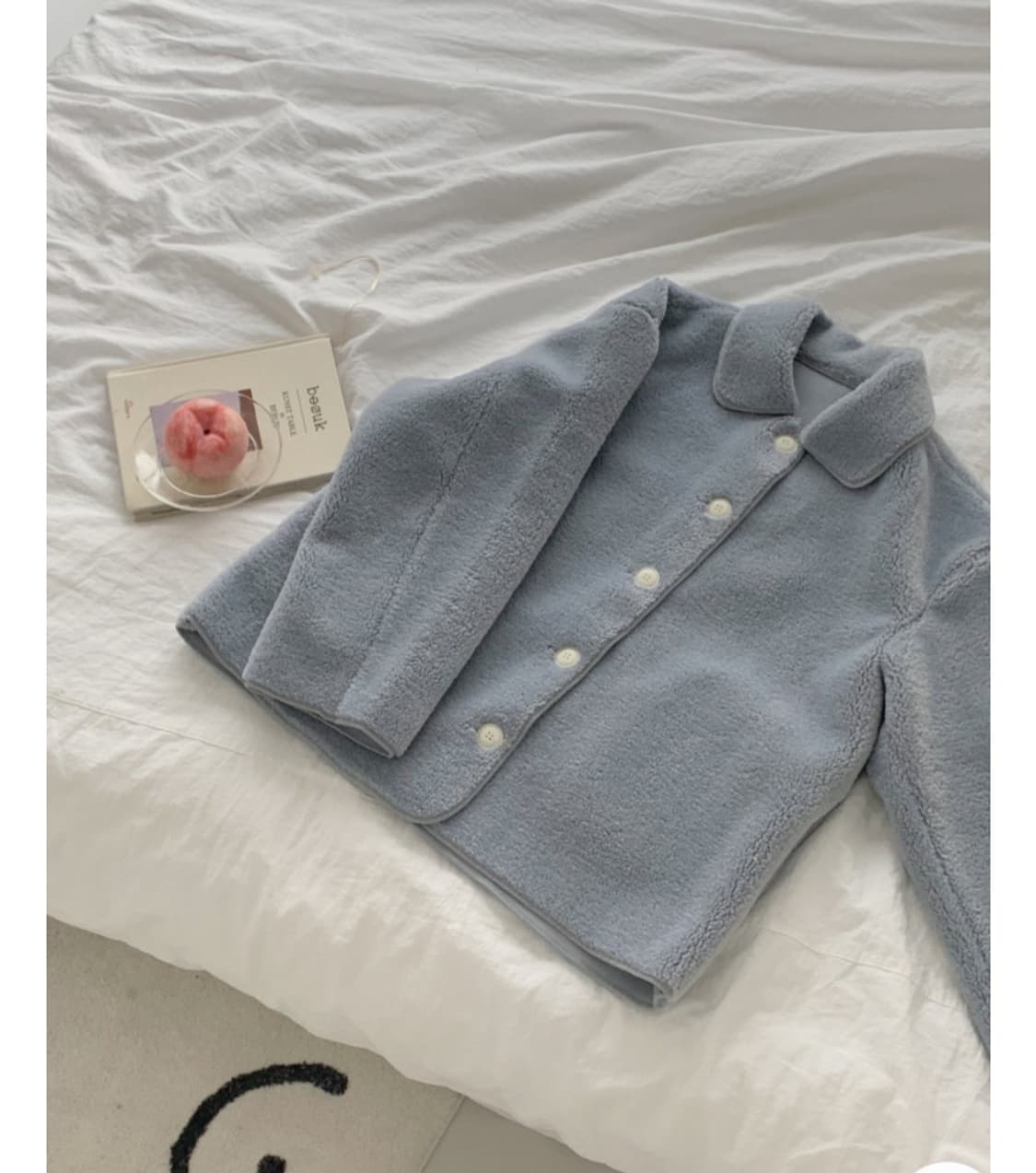 멜라운지 베티 무스탕 양털 하프코트 덤블자켓 상품이미지1