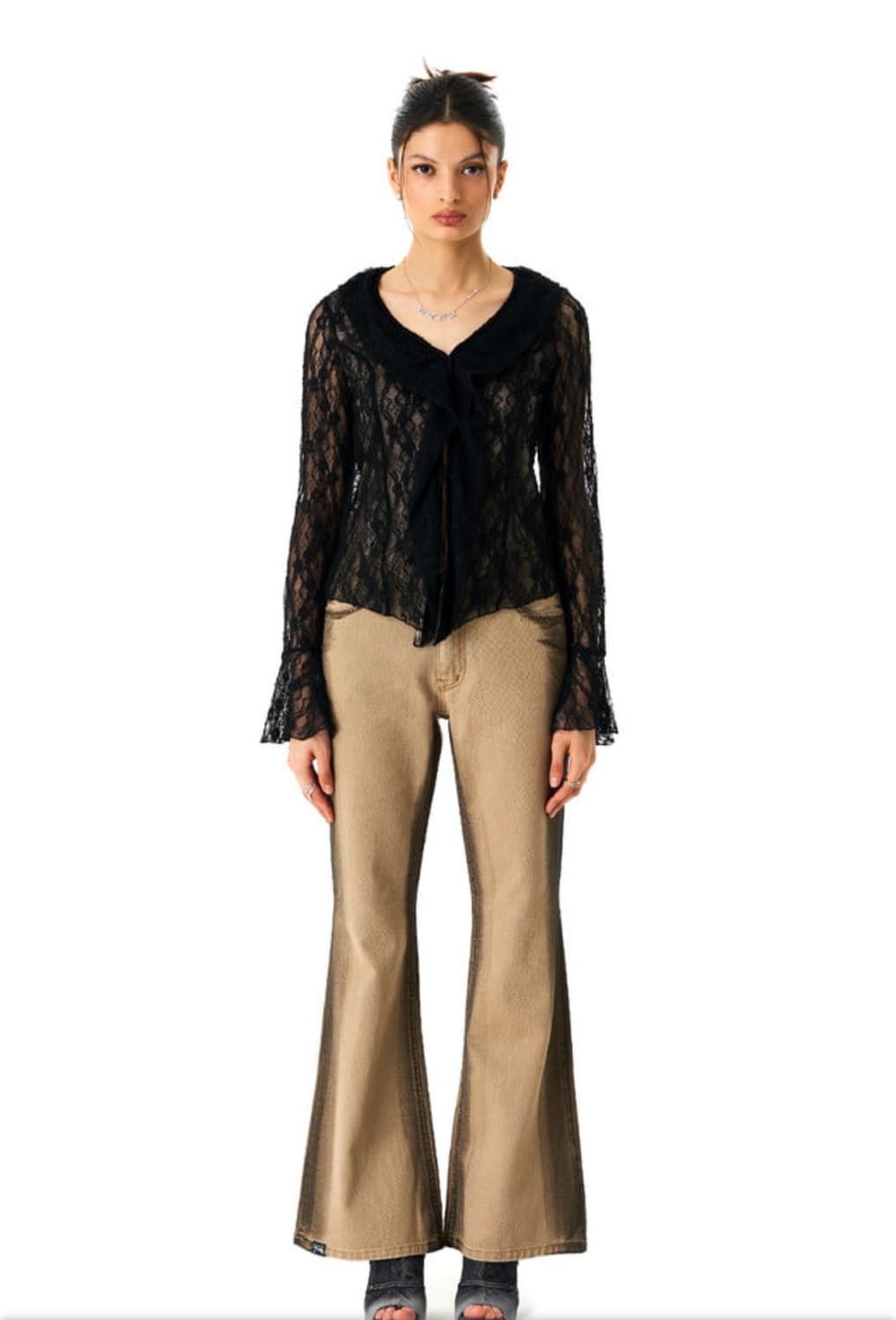 Badee Venus Frill Cardigan Black 상품이미지2