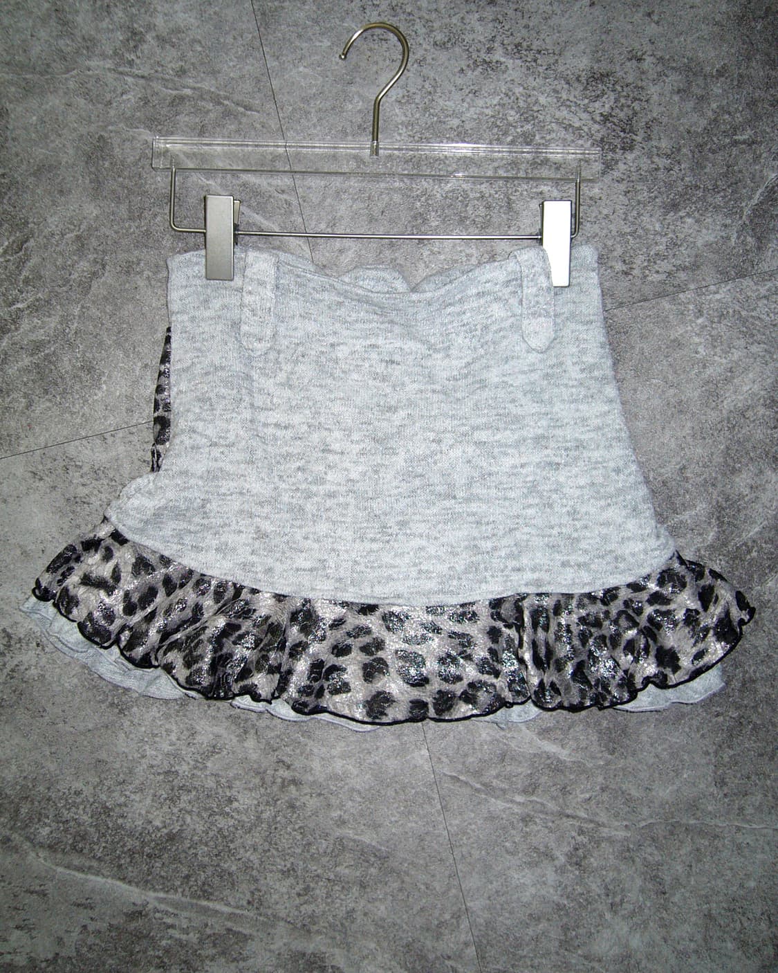 d.i.a Grey Leopard Ribbon Skirt 상품이미지2