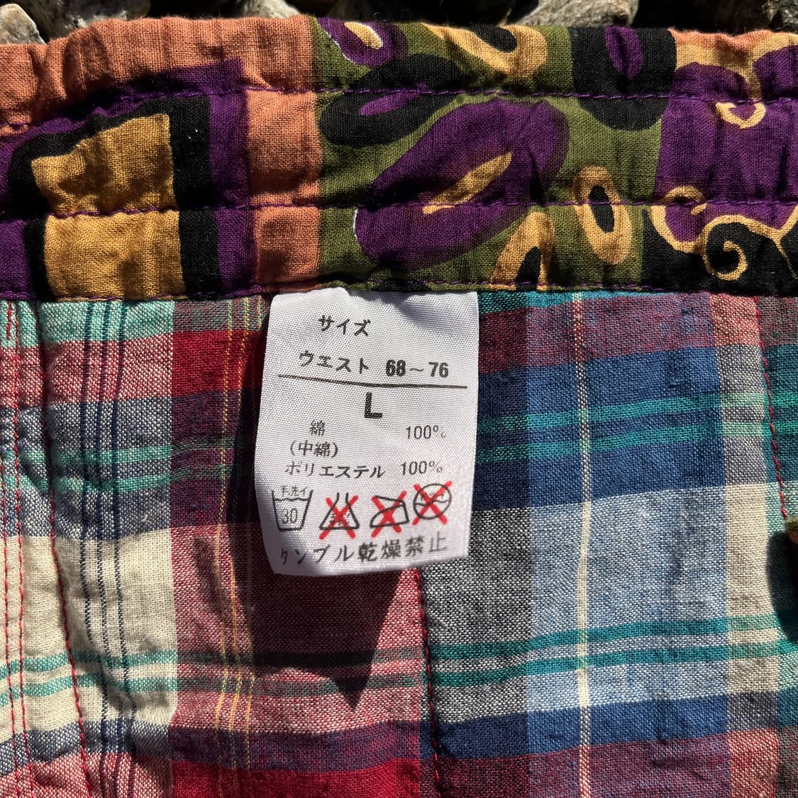 일본 빈티지 패턴바지(실측확인) 상품이미지4