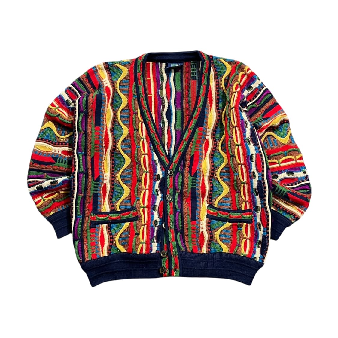 [Limnos] 림노스 빈티지 3D 케이블  울 니트가디건 상품이미지1