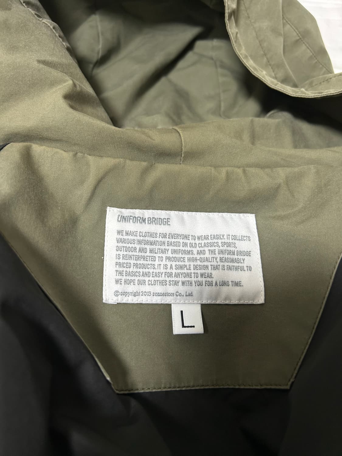 L) 유니폼브릿지 바람막이 olive green 22 F/W 상품이미지5