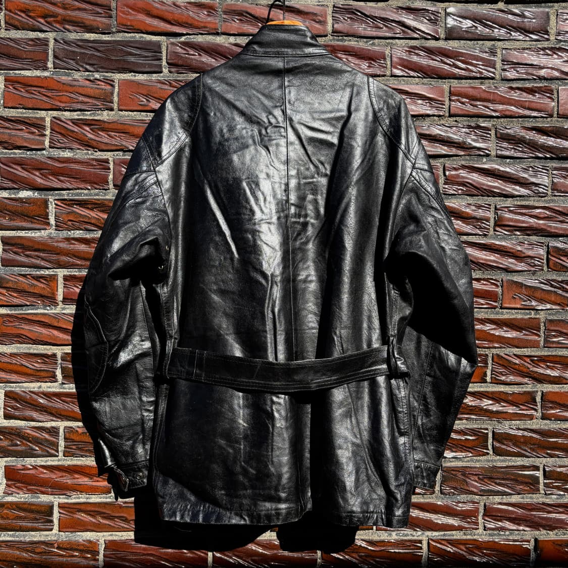 90's Sasch 3D 포켓 레더 자켓 상품이미지2