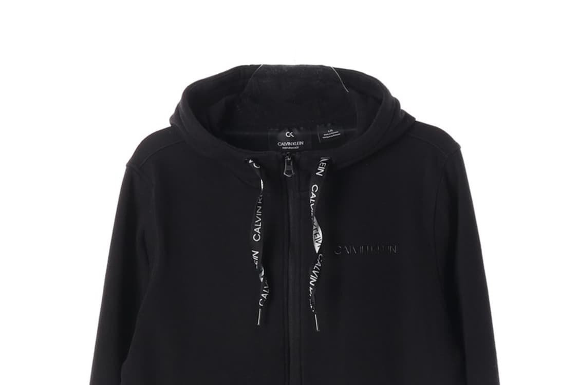 캘빈클라인 퍼포먼스 로고 테이핑 기모 후드 집업 L 상품이미지3
