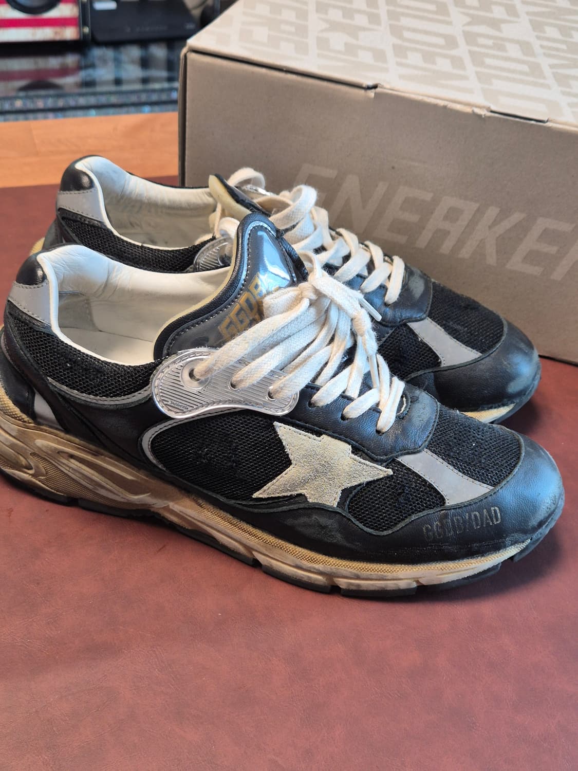 바닥보강255-260(40) 정품 골든구스 메쉬나파 레더 대드스타 상품이미지3