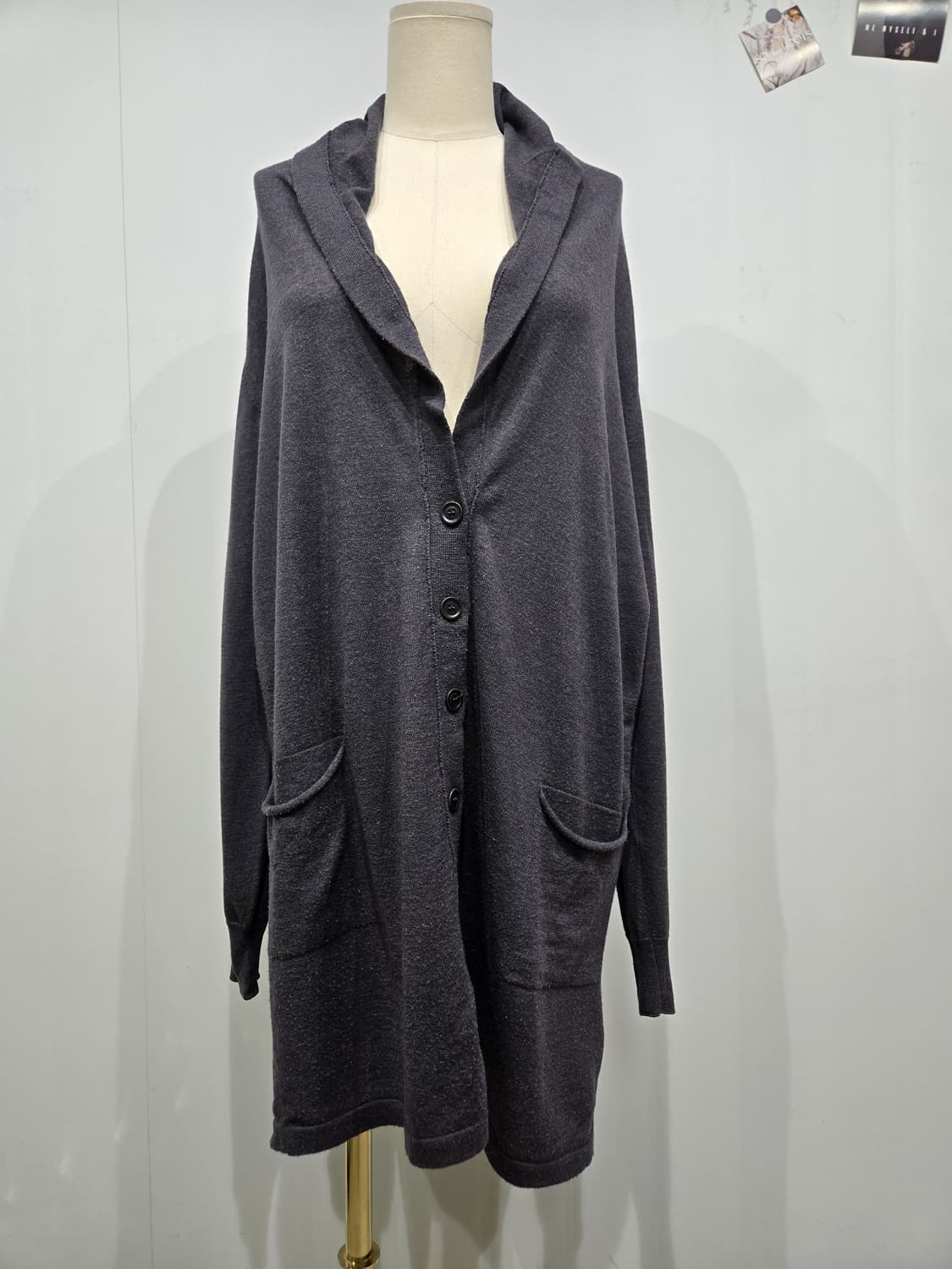 마리나 리날디 차콜 그레이 코트형 롱 가디건 막스마라 상품이미지1