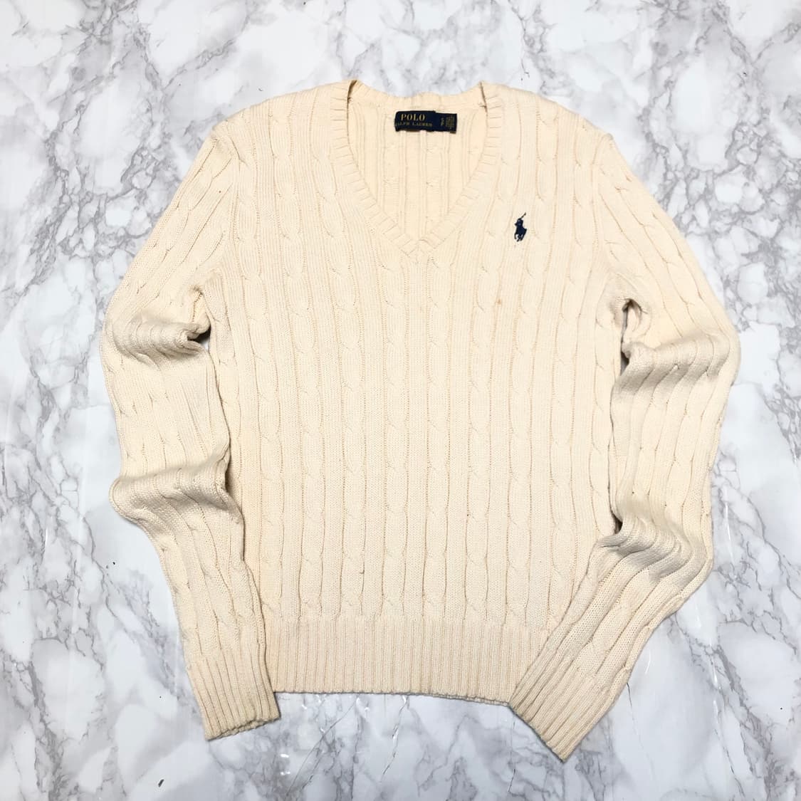 폴로 랄프로렌 니트 상태굿 브이넥 꽈배기 여성용 상품이미지1