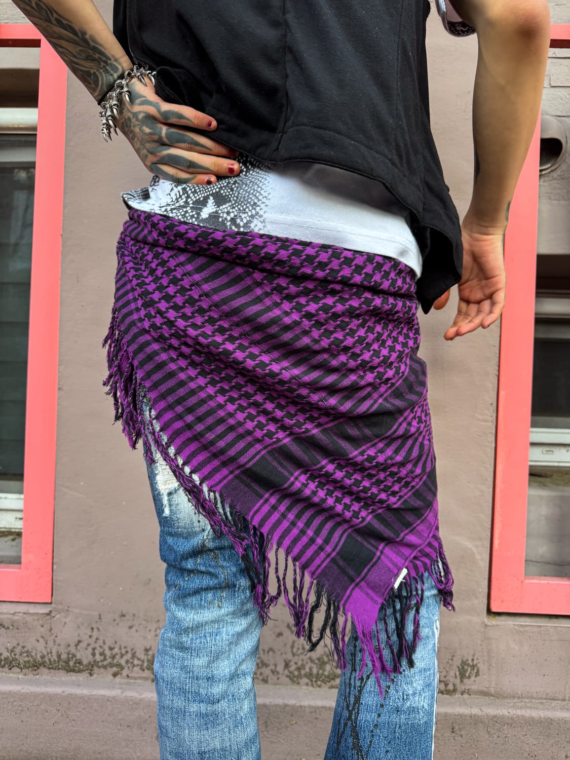Purple Fringe Scarf  상품이미지4