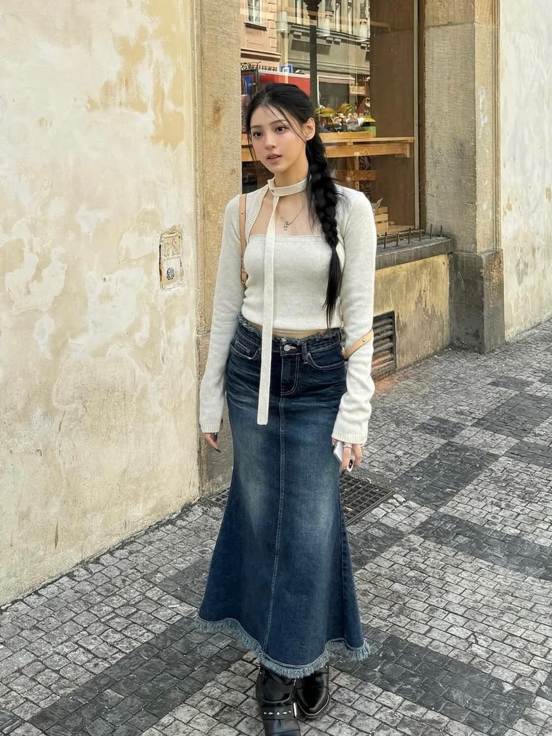 카키포인트 볼레로탑 베이지 상품이미지5