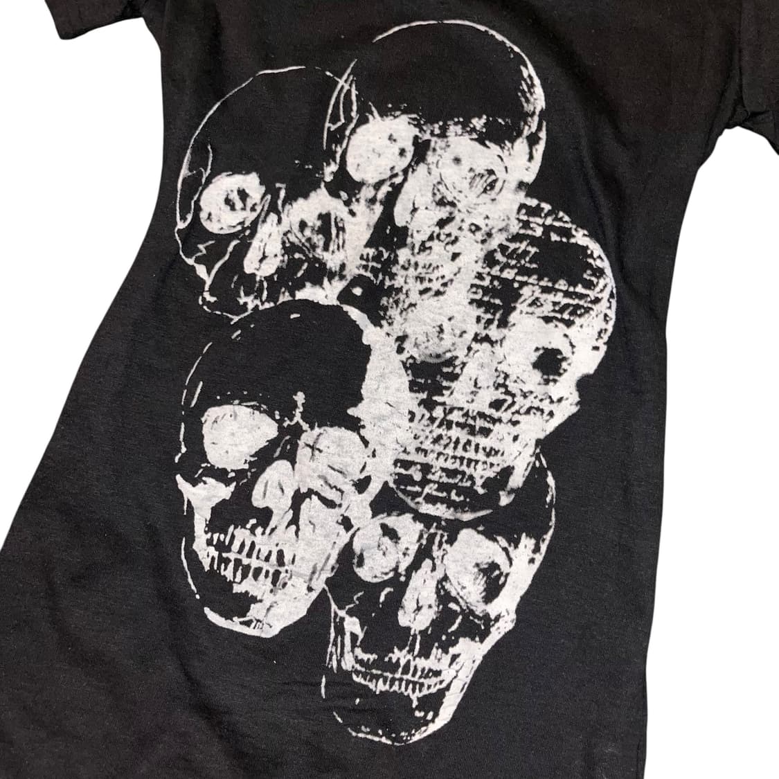 해골 프린팅 레터링 십자 반팔티 y2k펑크갸루 상품이미지2