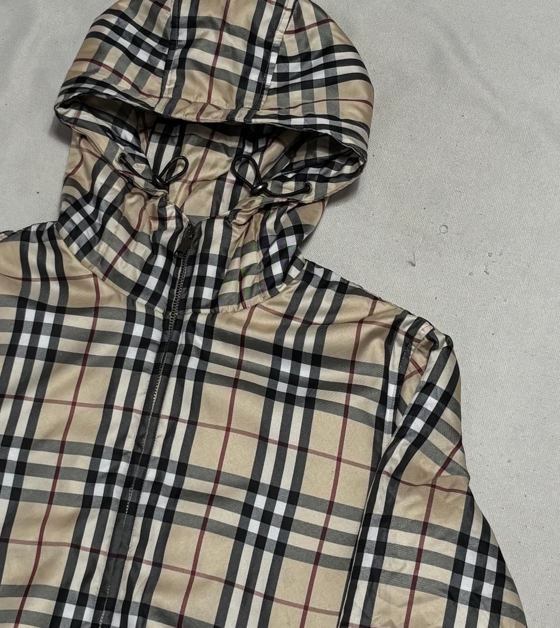 XL 버버리 빈티지체크 후드 자켓 상품이미지1