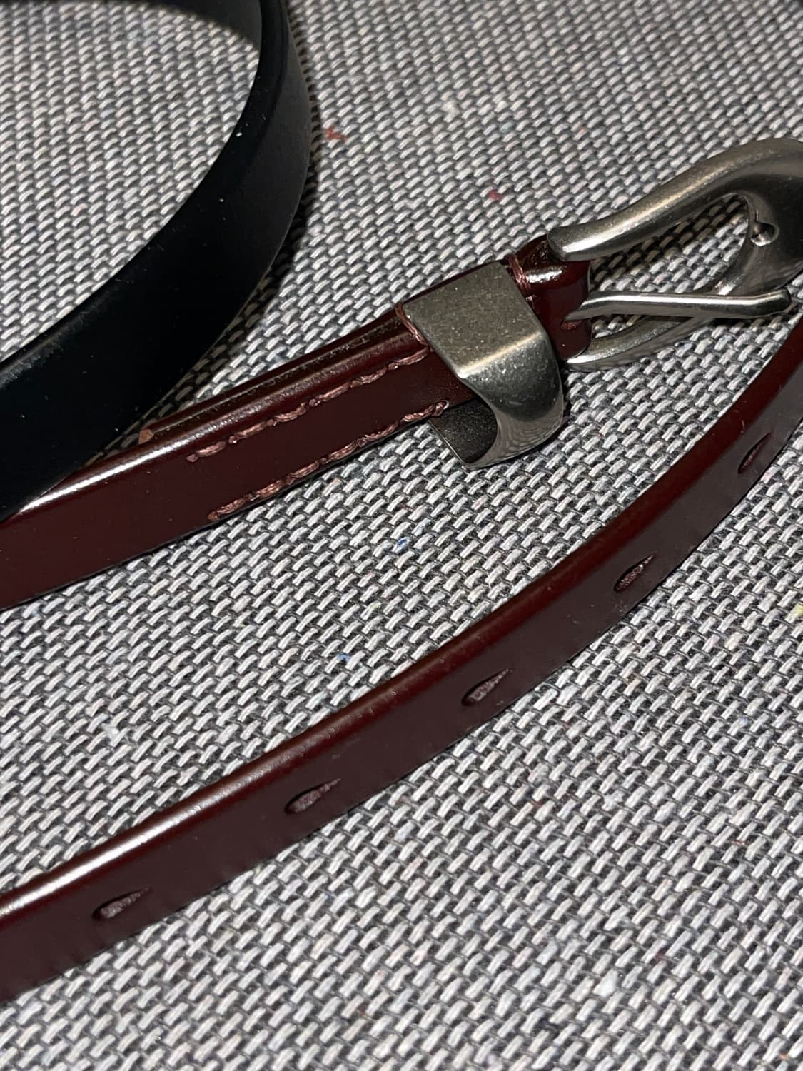 빈티지무드 버건디 소가죽벨트 상품이미지5