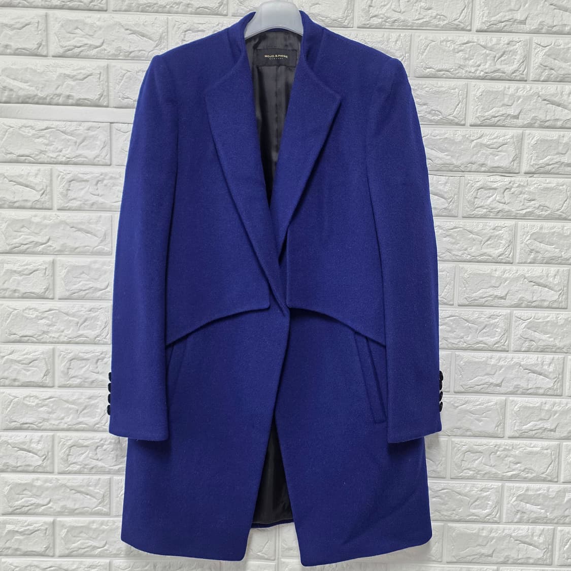 택포) 모조에스핀 블루 모직 코트 M  상품이미지1