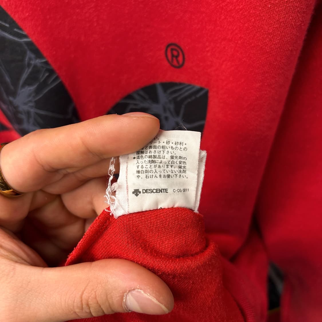 80s 아디다스 실버택 마블링 트레포일 그래픽 스웻셔츠 N1223 상품이미지9