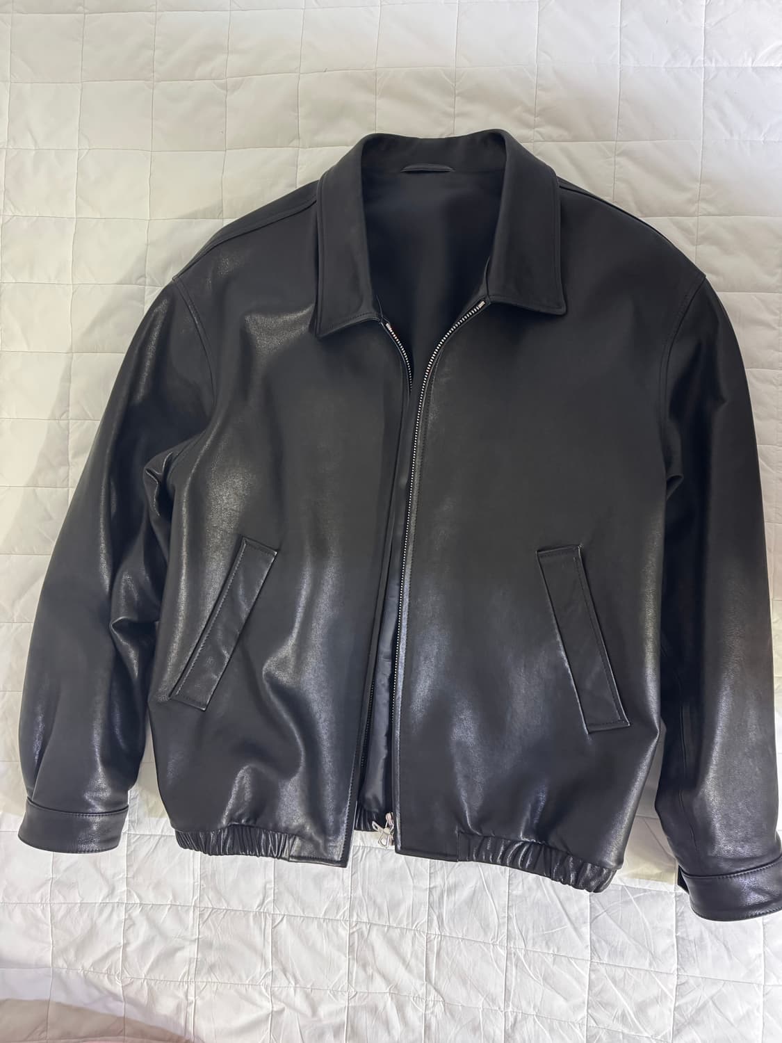 sew 레더 블루종 상품이미지2