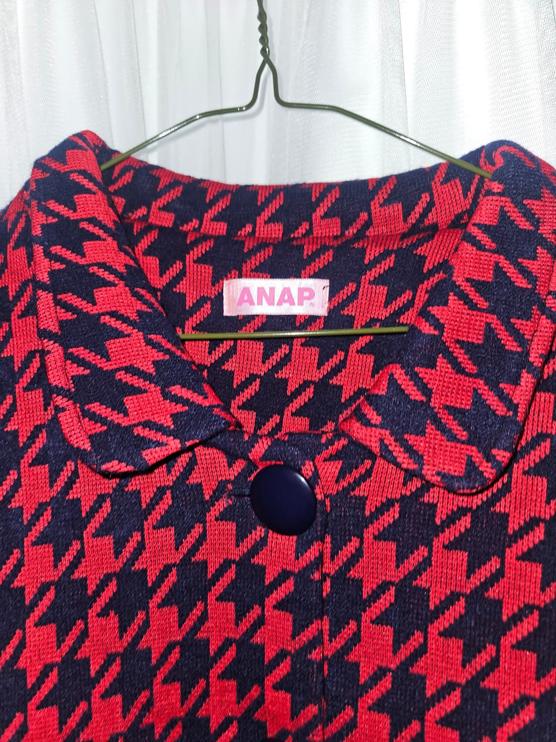 anap 빈티지 캐캐체 레드 체크코트 니혼진 공겜여주 히메갸루 모리 상품이미지2