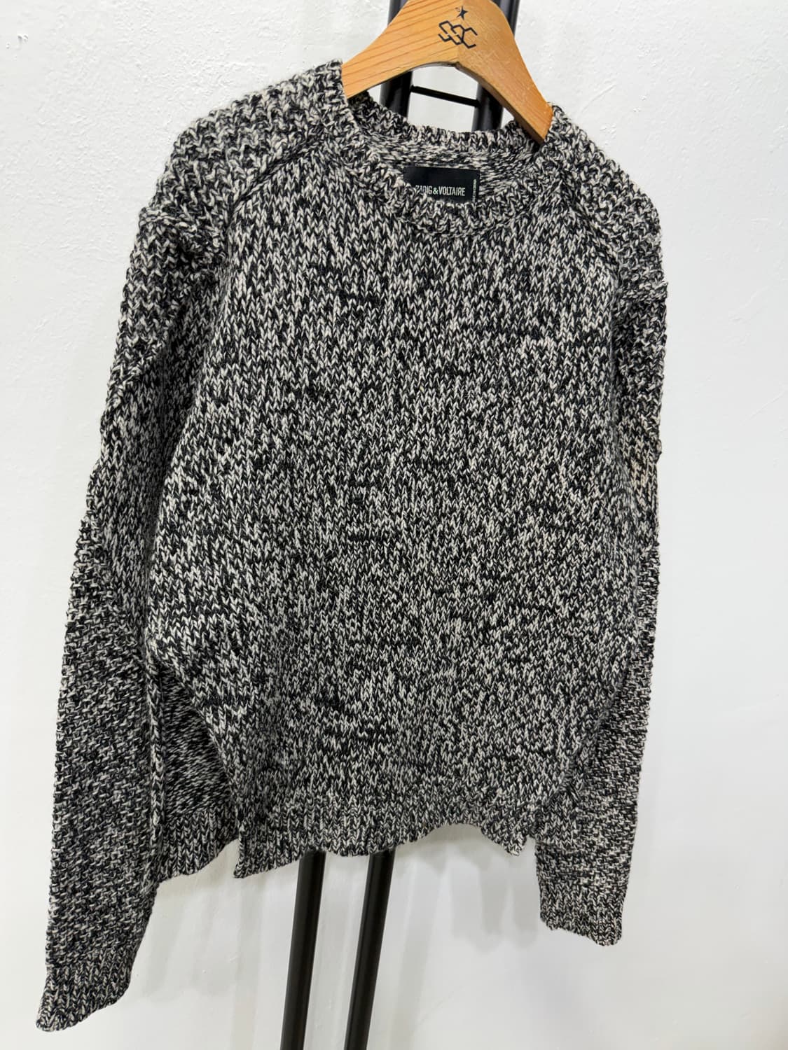 정품) 쟈딕앤볼테르 블랙/화이트 니트 스웨터 S 상품이미지2