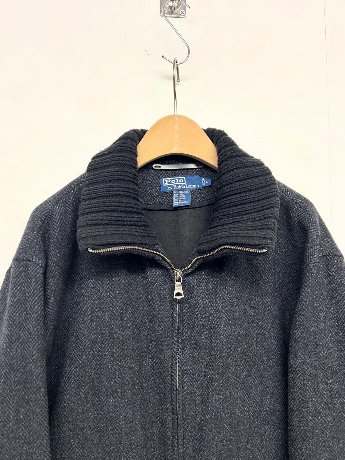 폴로 헤링본 울 자켓 상품이미지3