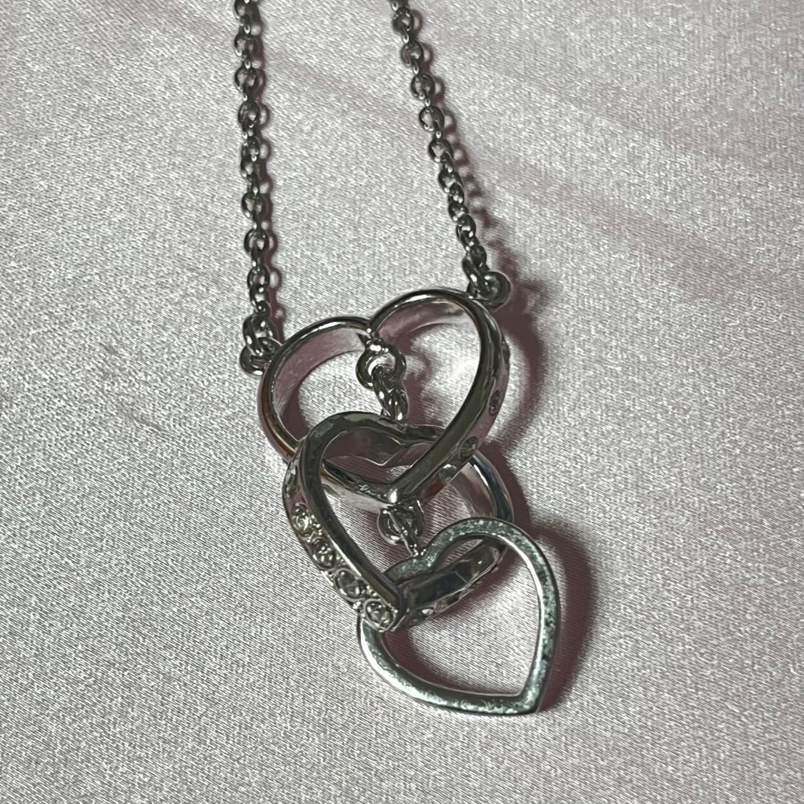 Cecil mcbee 실버 하트 큐빅 목걸이 러블리 히메 갸루 상품이미지2