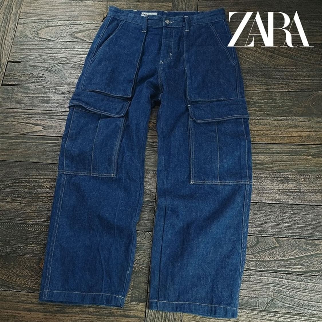 [자라] 와이드 카고 데님 팬츠 M19338 상품이미지1