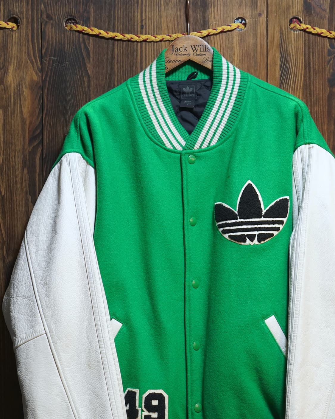 아디다스 캐나다 오리지널 레더 바시티자켓 상품이미지2