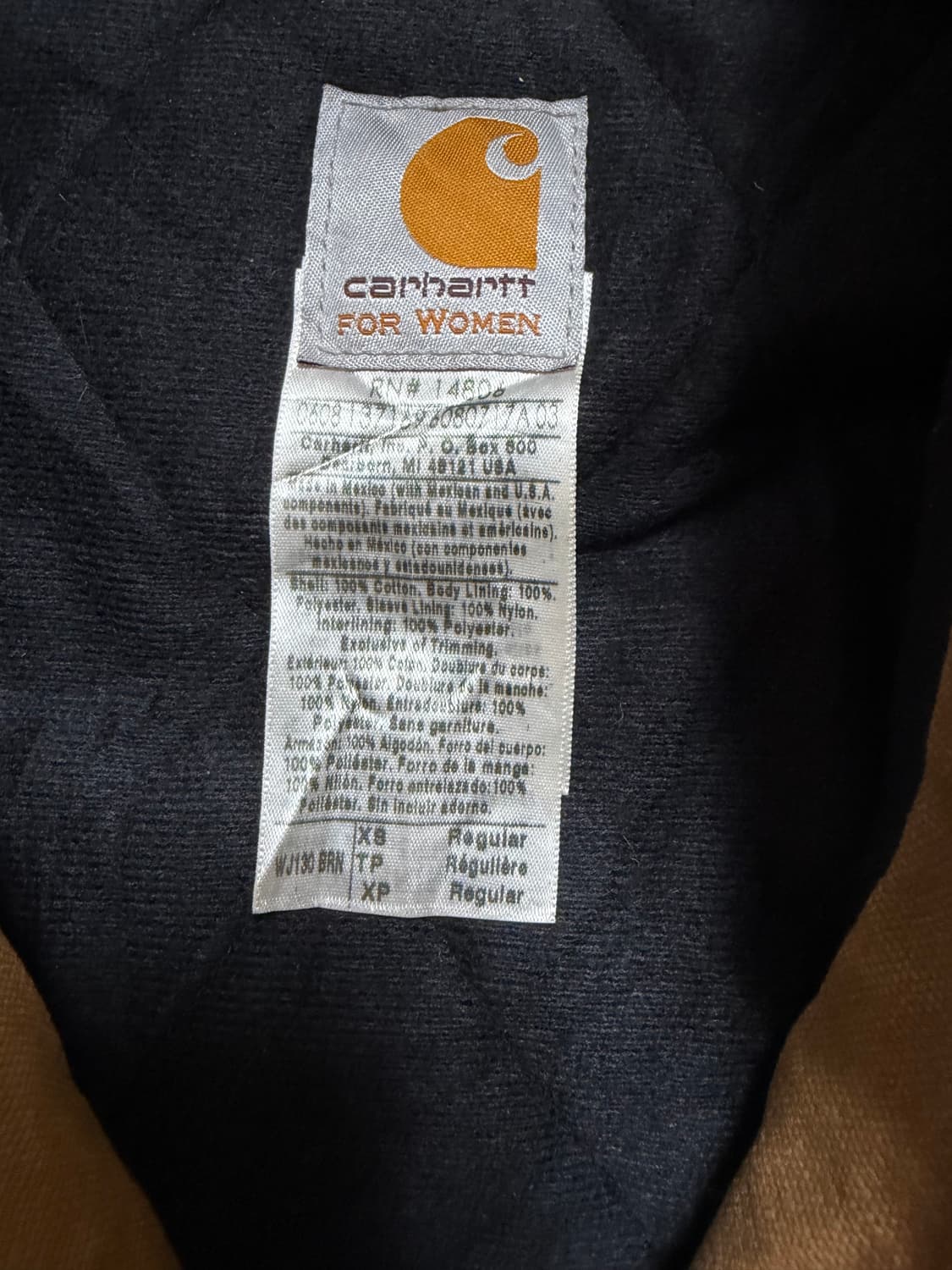 [XS] 칼하트 포 우먼 액티브 자켓 WJ130 (카멜 브라운) 상품이미지3