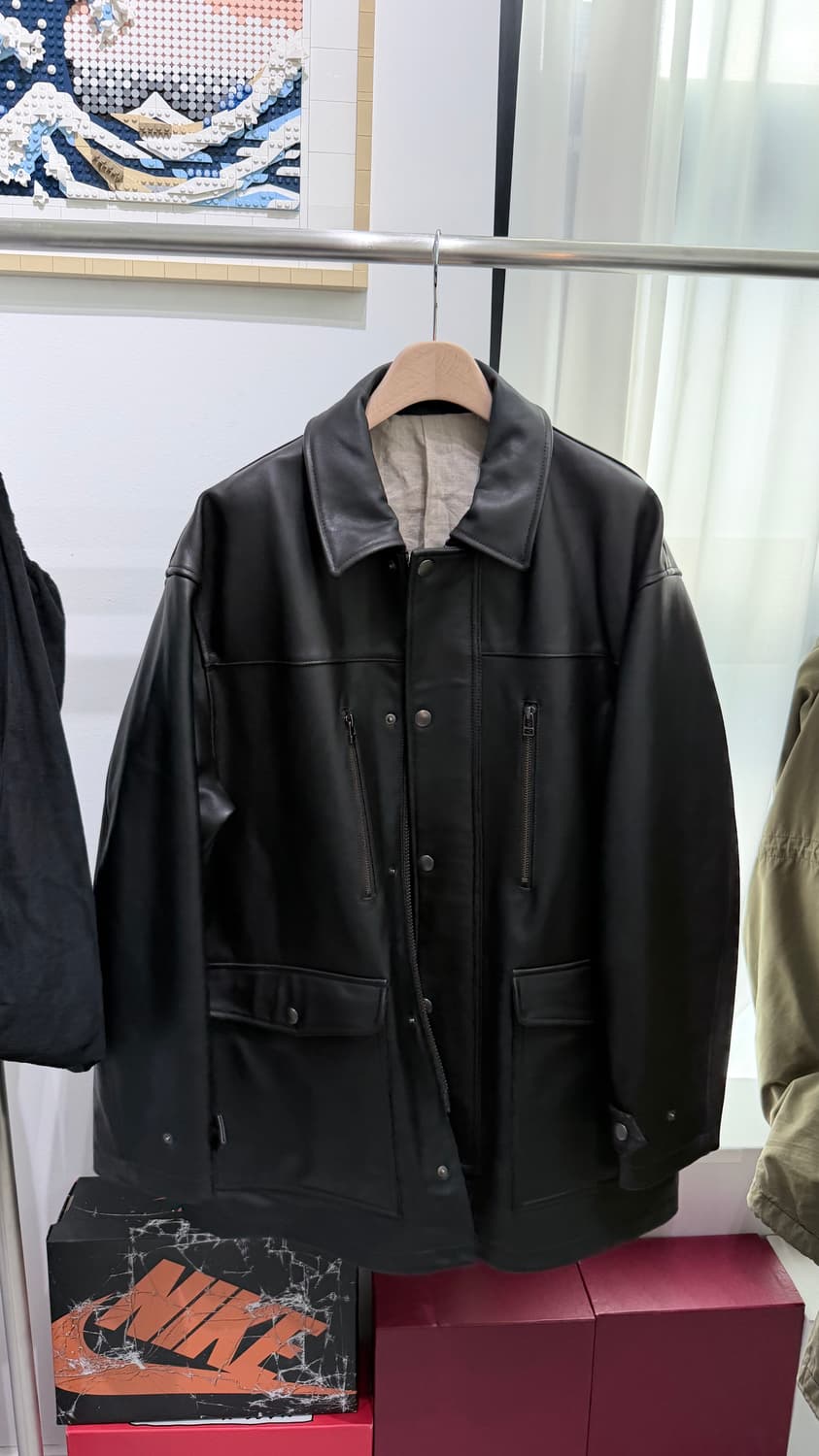 4size)  네스트로브컨팩트 램 레더 헌팅자켓 상품이미지2