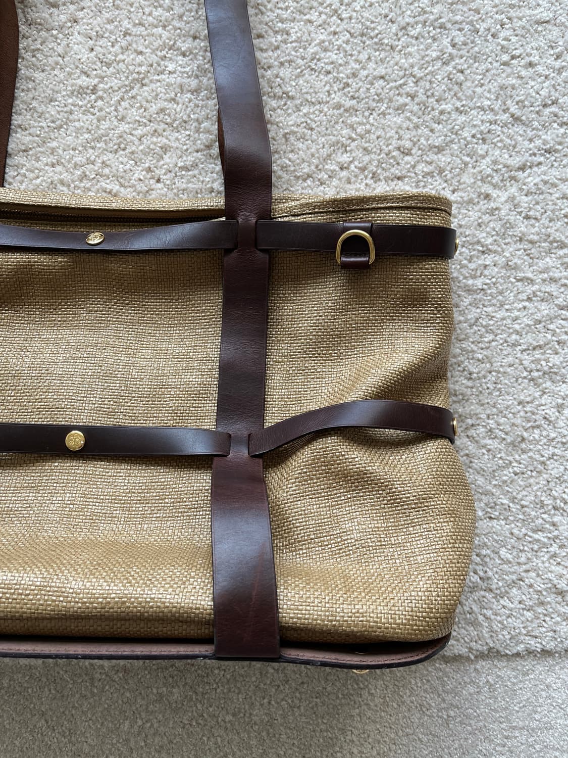 브룩스 브라더스 라탄 리얼 레더 숄더 백 상품이미지3