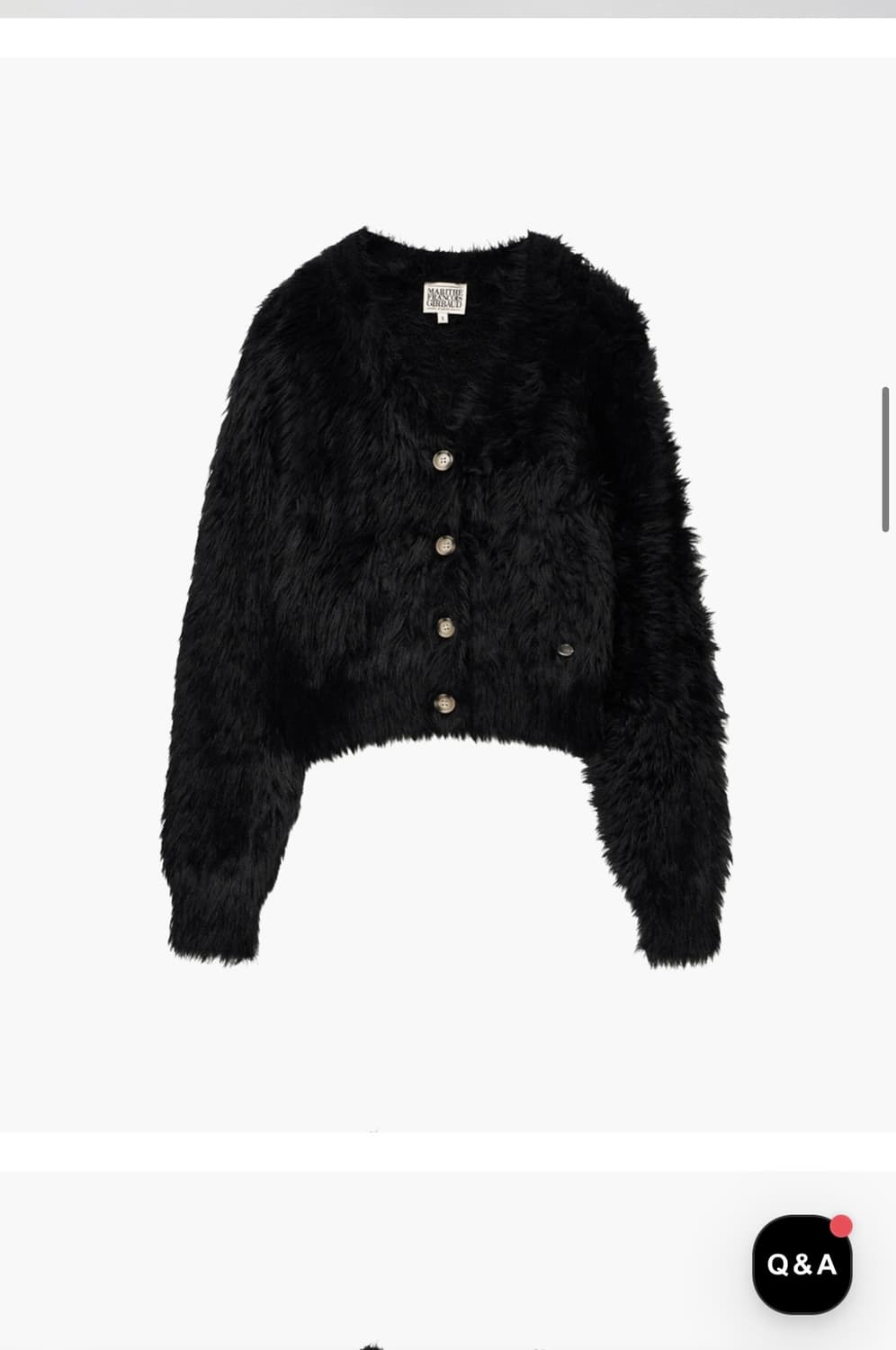 블랙 퍼 가디건  상품이미지2