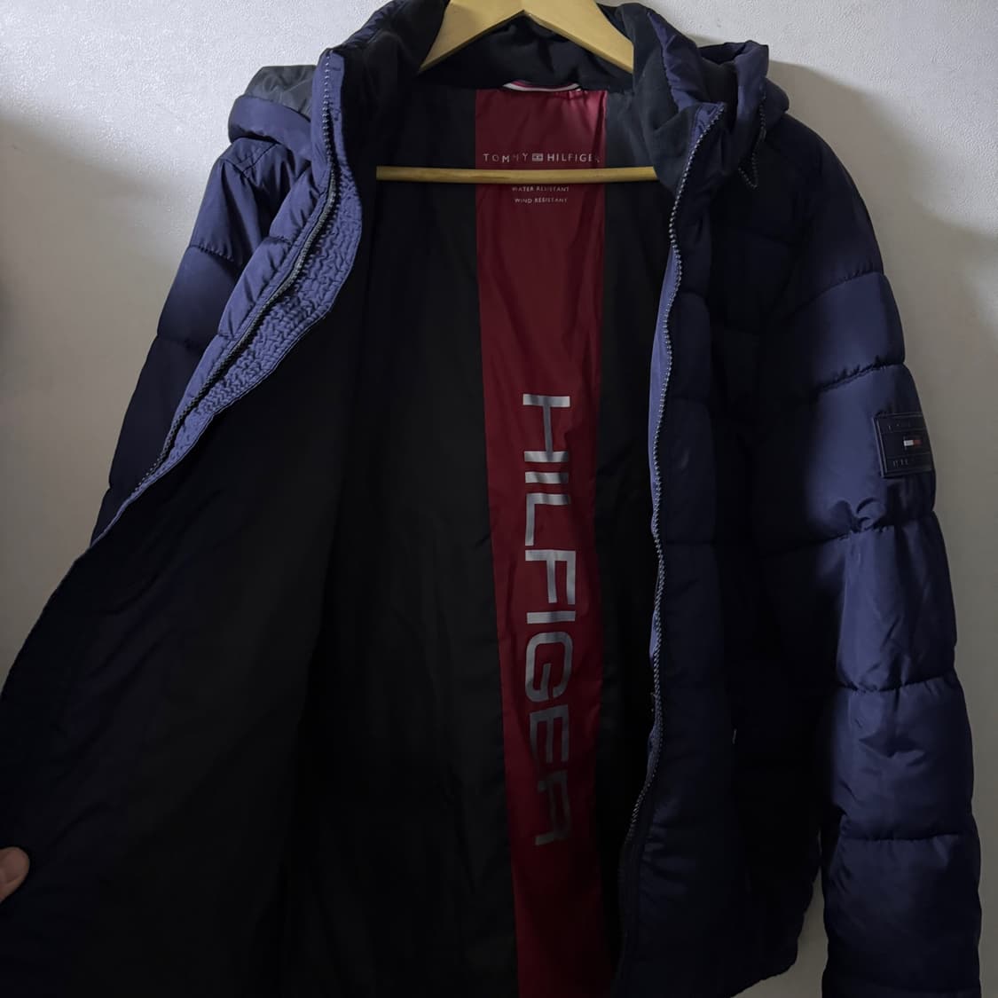 타미힐피거 네이비 후드 패딩점퍼 M (105정도) 상품이미지5