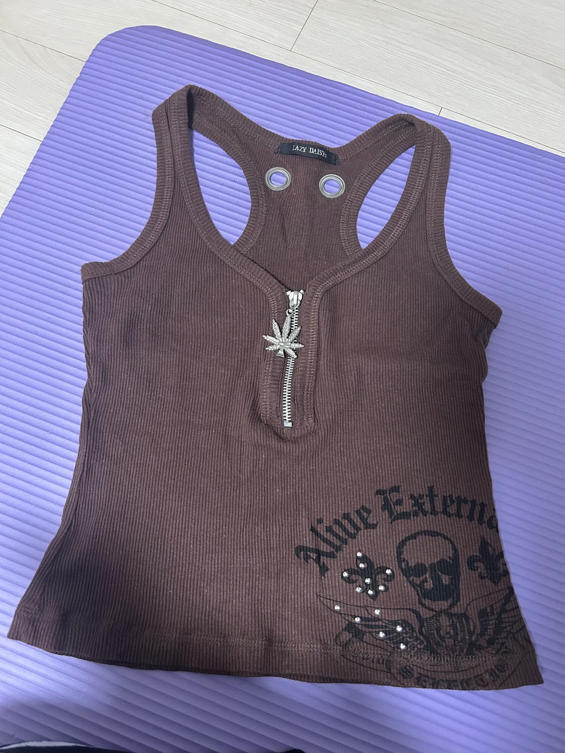 빈티지 브라운 아일렛 나시 상품이미지1